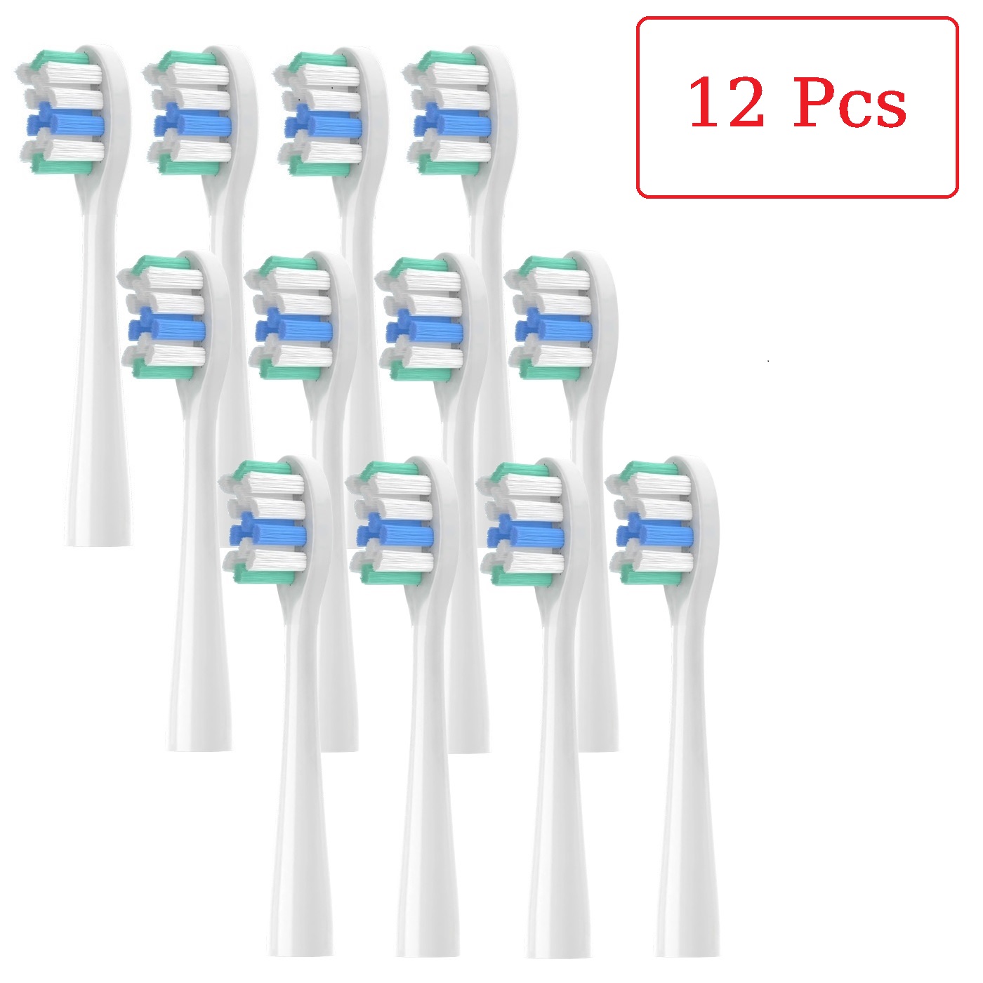 4/8/12/16 Pcs Replacement Brush Heads For usmile Electric Toothbrush Head Deep Clean Type / Soft Bristle Type: Blue