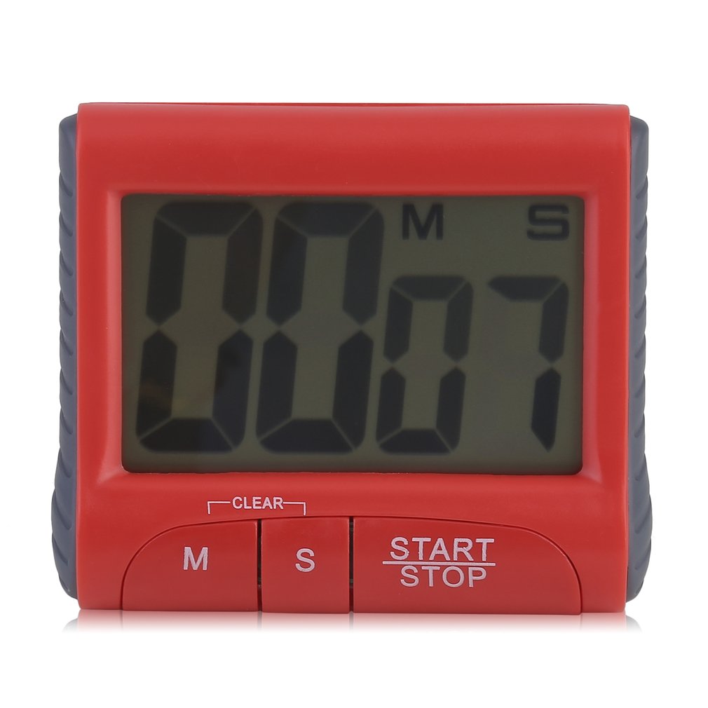 1pcs Large LCD Digital Kitchen Timer Count-Down Up Clock with Loud Alarm