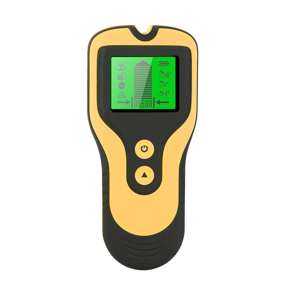 3 in 1 Metal Detector AC Voltage Live Cable Wire Wood Pipe Finder Stud Locator Wall Scanner Detector with Audio Alarm: Yellow