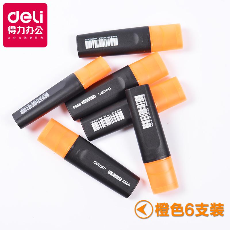 Stylo marqueur Fluorescent, surligneur de couleur, 6 couleurs, lot de 6 stylos: D