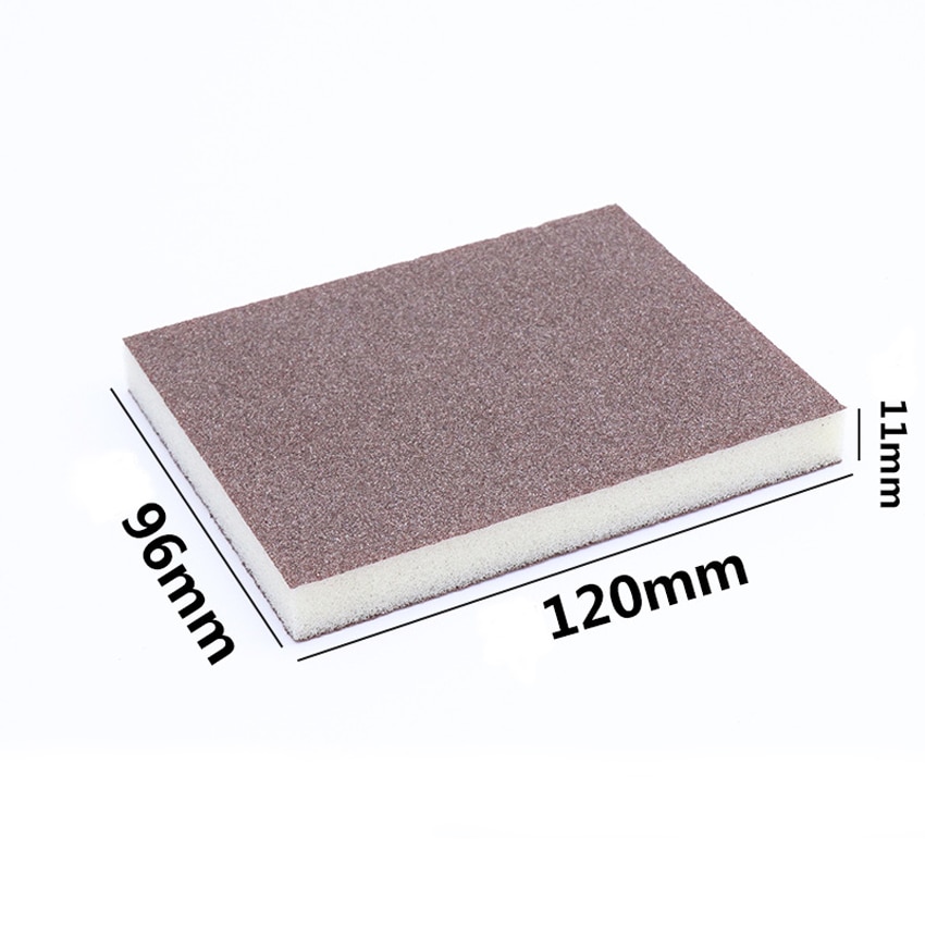 2pcs Wet/Dry Sanding Sponge Block Double Side Foam Abrasive Sandpaper Polishing Pads Discs 80-220 Grit Coarse Medium Very Fine