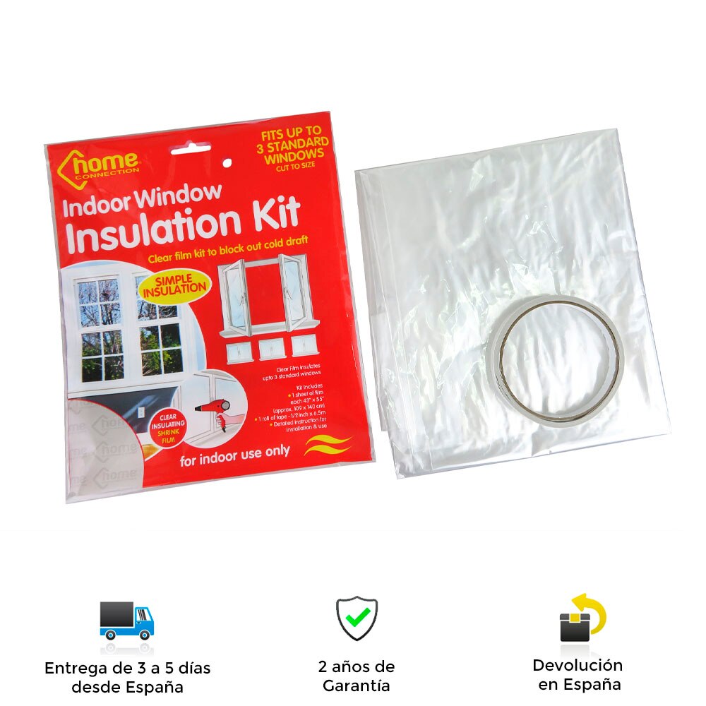 Kit de aislamiento de ventanas, práctico, protege del frío, fácil instalacion, resistente, ambiente cálido, ahorra facturas, aislamiento ventanas, aislante termico ventana