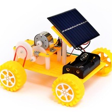 Diyソーラー玩具電気自動車デュアル電源車モデルアクセサリー科学的な実験材料アセンブリモデル知育玩具