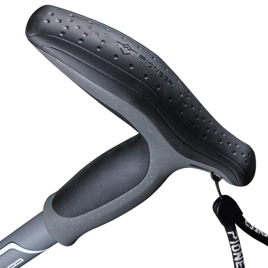Pioneer – bâton de randonnée ultraléger et pliable en Fiber de carbone, avec poignée en T, pour Sports de plein air, béquille de Camping