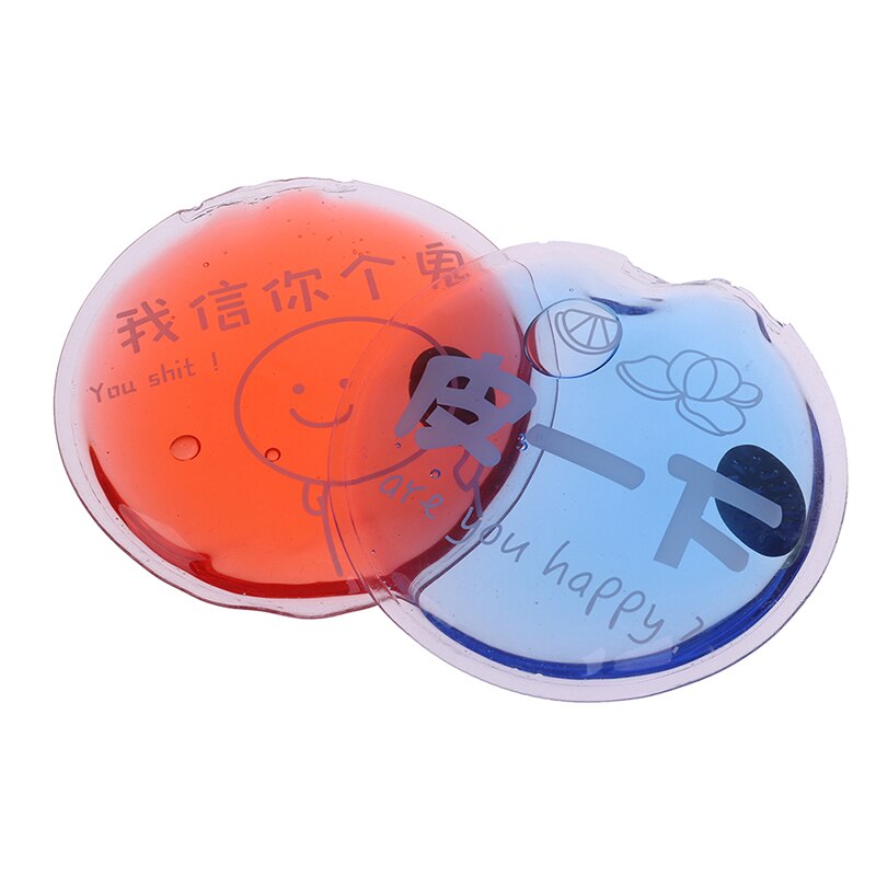 Mini 1Stck Winter Herbruikbare Gel Handwärmer Leuke Grappige Woord Druck sofortig Verwarming Pack Wärmer