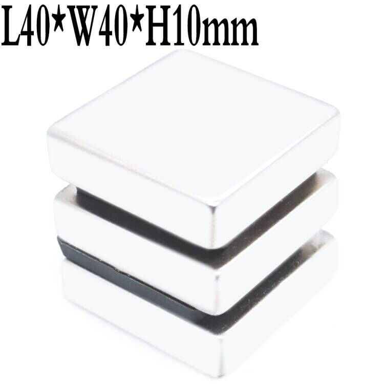 Neodymmagnet  n52 1 stk blokmagnet 37 x 37 x 17 mm or 40*40*20 mm stærke sjældne jordarters magneter  or 40 x 40 x 10 med hul