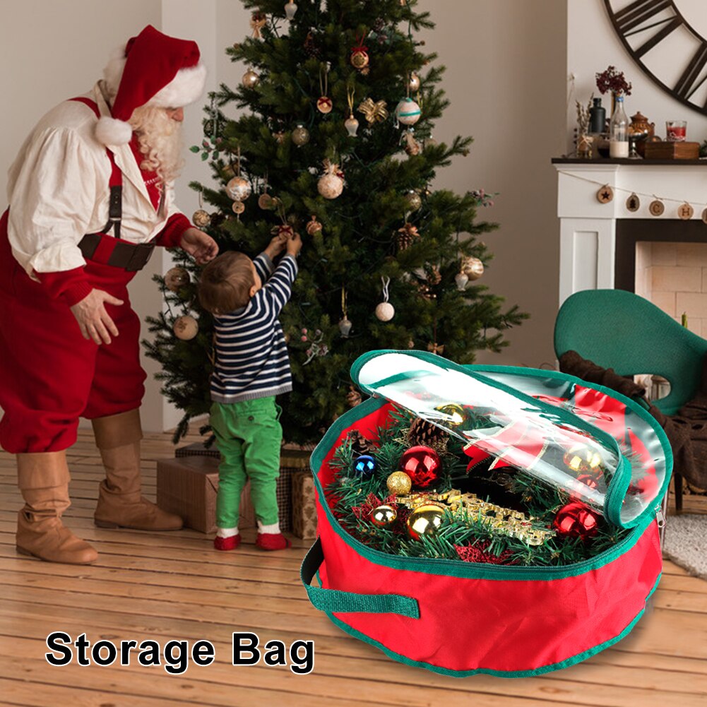 Caja de almacenamiento vacía desmontable con bolsa de almacenamiento de particiones interiores, soporte de flores de Navidad, luces LED, decoraciones, 1 ud.