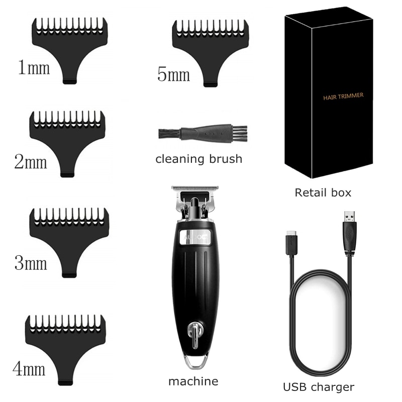 Outliner hårtrimmer til mænd kraftfuld hårklipper elektrisk hårklipper maskine genopladelig 100-240v haircut sæt
