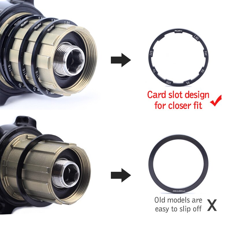 Fahrrad Hub Spacer MTB Tretlager Washer Kassette Schwungrad Dichtung Aluminium Legierung Rennrad Washer 1/1. 5/2/1,85mm 10S 11S