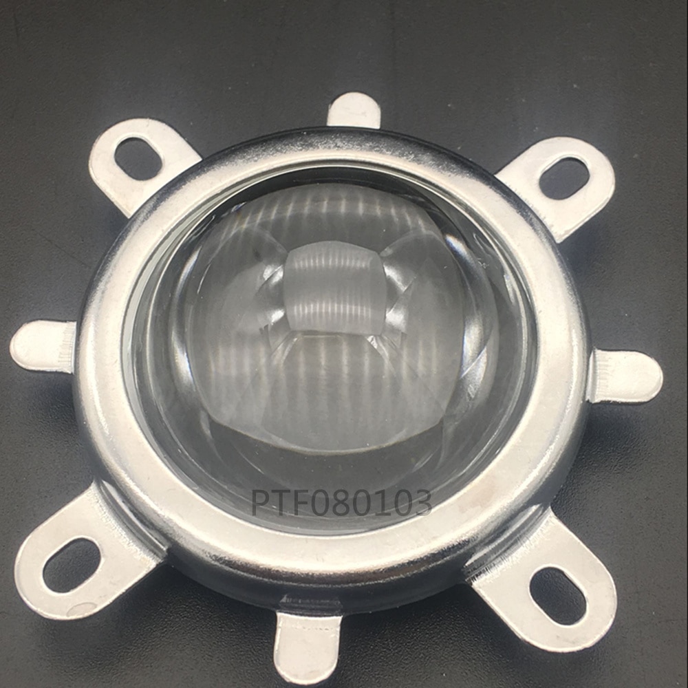 1Set 44mm Optical Glass LED Lens 60 Degree + 50mm Reflector Collimator + Fixed Bracket for 20W 30W 50W 100W COB High Power Chip