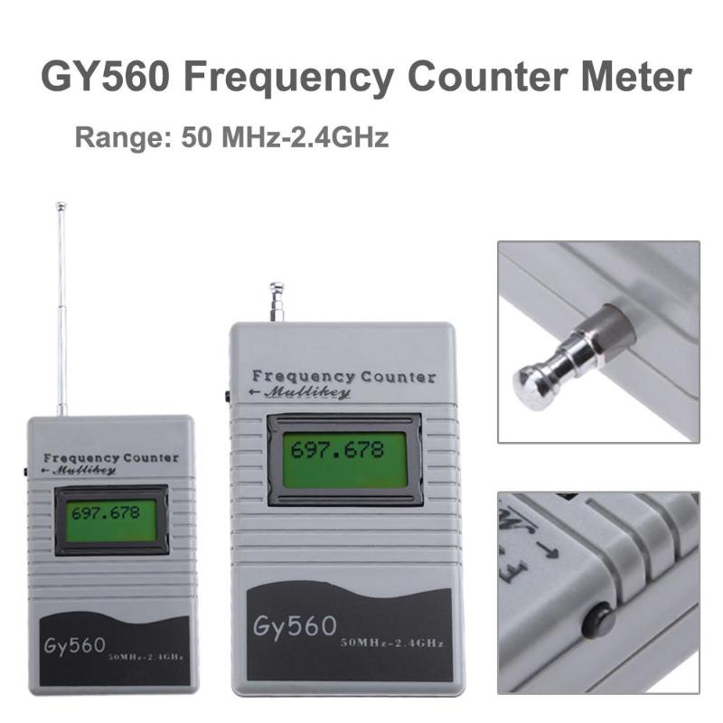 Digital frekvens tæller 7 cifret lcd display til tovejs radio transceiver gsm 50 mhz -2.4 ghz  gy560 frekvens tæller meter