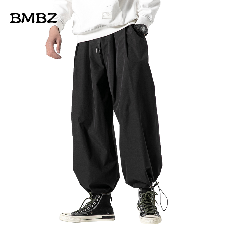 Japanska streetwear lösa byxor vida ben sommar tunna herr haremsbyxor hip hop harajuku joggingbyxor manliga svarta byxor herr