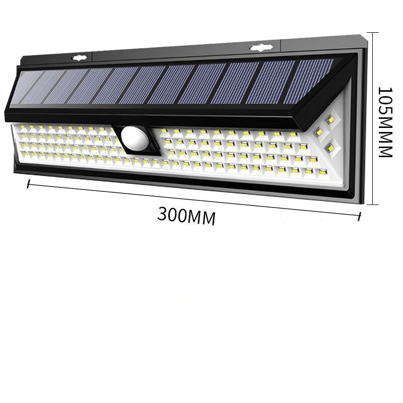 118 ledet solenergi lampe pir bevægelsessensor aktiveret sol lampe vandtæt udendørs have sikkerhed væg lys: 184d