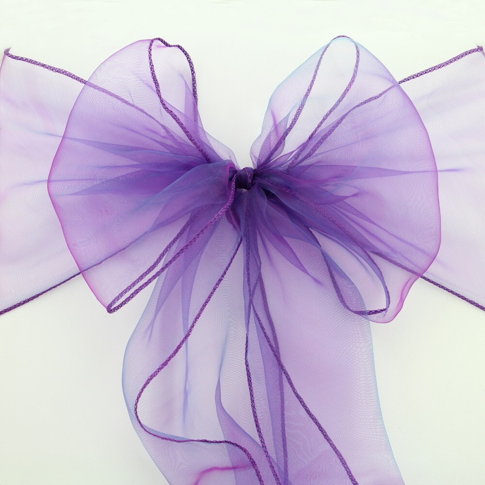 1 sztuk organzy krzesła ślubne węzeł pokrywa dekoracyjna kokarda wstążki na krzesła zespoły krzesło opaski na przyjęcie weselne hotel dekoracja konferencyjna