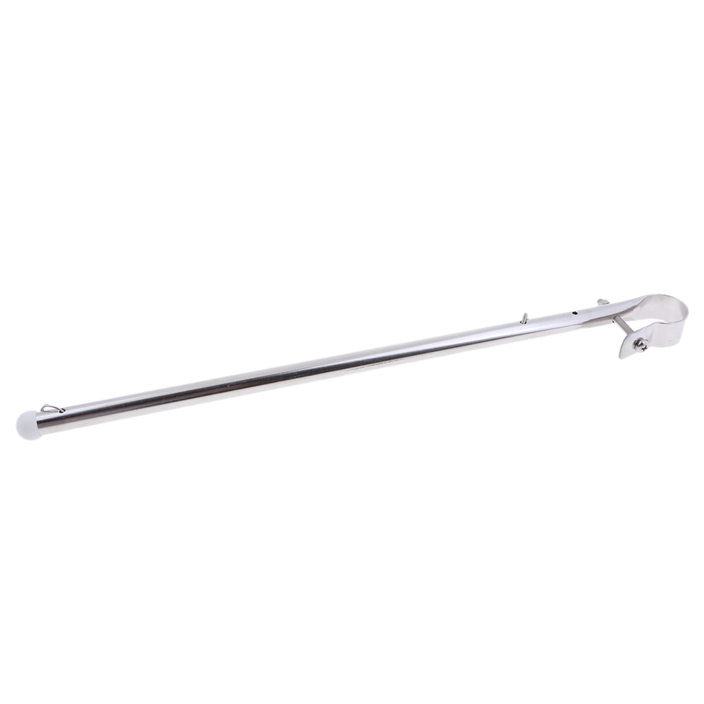 39cm 15.35" Stainless Steel Marine-Grade Rail Mount Deck Flag Staff Pole for Boat Yacht