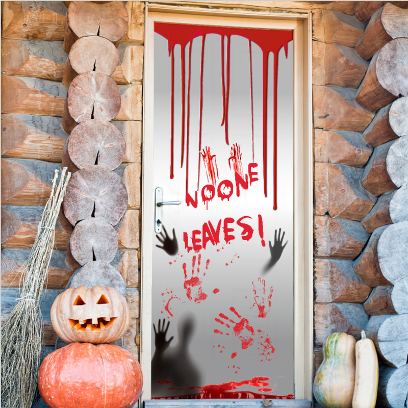 Halloween przerażenie dowcip naklejki Halloween krwawe śdama okno podłoga naklejka naklejki na drzwi, ścianę impreza narzędzia robić dekoracji