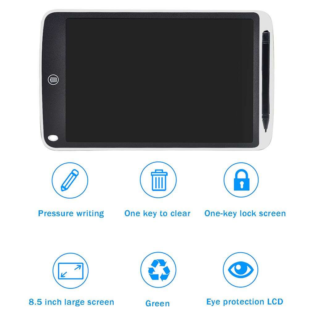 Digital Drawing Pad 8.5 Inch LCD Display Writing Sketching Tablet with Writing Stylus Pen for Education Business