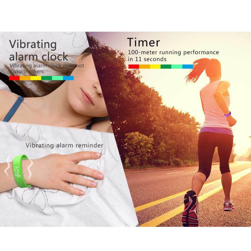 Hobbylane  v9 smart temperaturmätning armband vattentät intelligent vibrationspåminnelse övervakning av kroppstemperatur timer