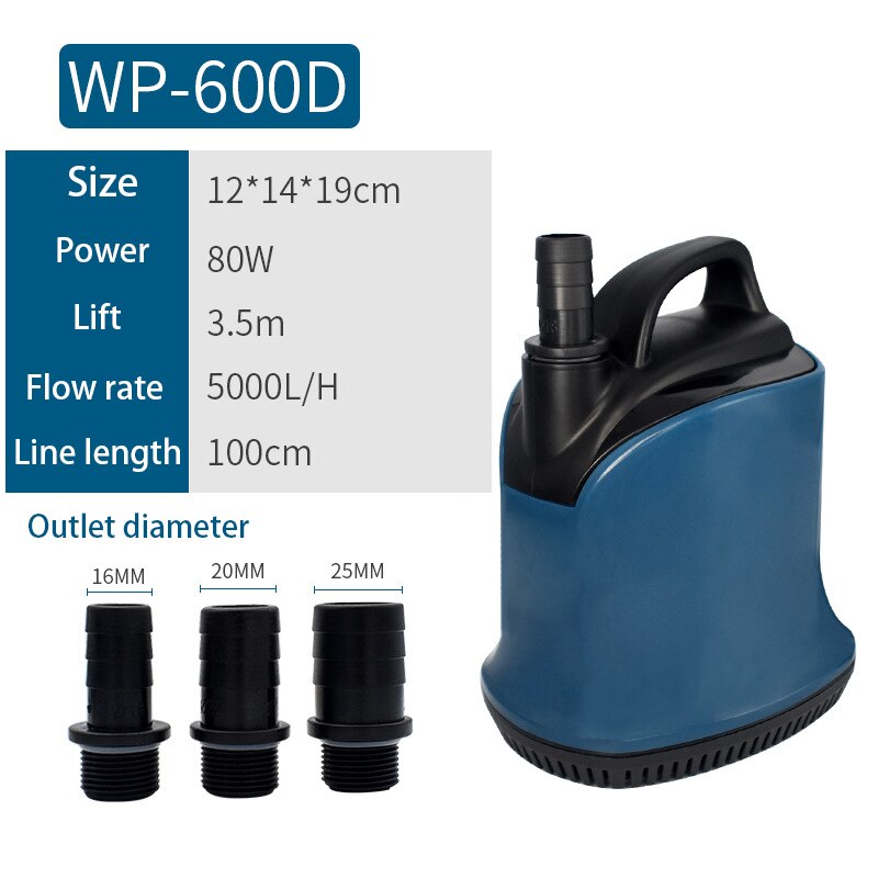 Ultra-Quiet Water Clean Filter Pump Submersible Pump Low Water Level Bottom Suction Circulating Fish Pond Aquarium Tank Fountain