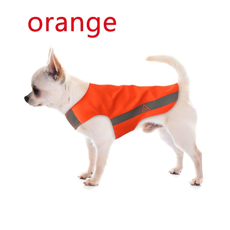 Dog Vest Reflective Clothes Night High Visibility Dog Safety Vests Lightweight Breathable Pet Outdoor Hiking Walking Jacket Coat: Orange / M