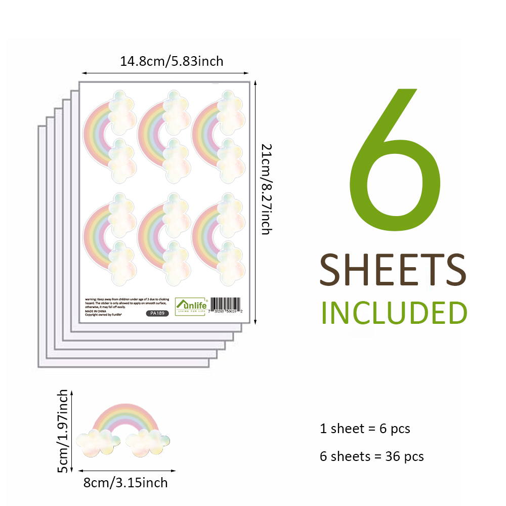 10 Stijlen Regenboog Op De Muur Stickers Diy Voor Kinderkamer Ornamenten Babykamer Stencils Muurstickers Vinyls Decoratieve: PA189