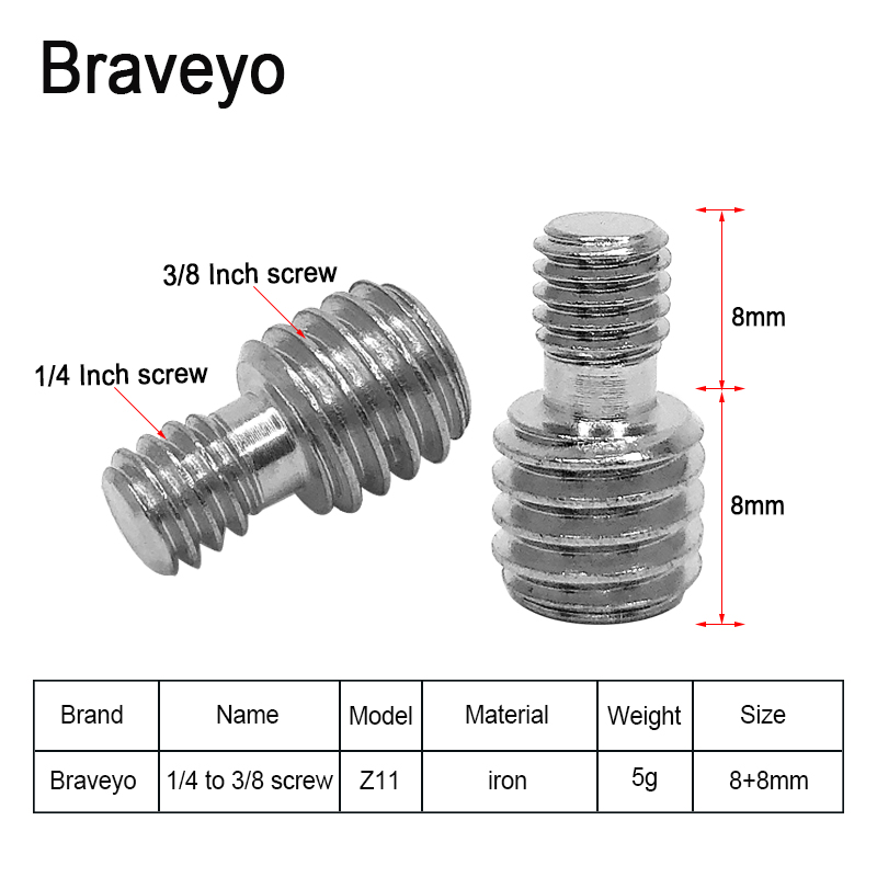 Juego de tuerca de tornillo de conversión de cámara, adaptador de soporte de fotografía de transferencia mutua 1/4 3/8, accesorios, tornillo de liberación rápida para Dslr: Negro