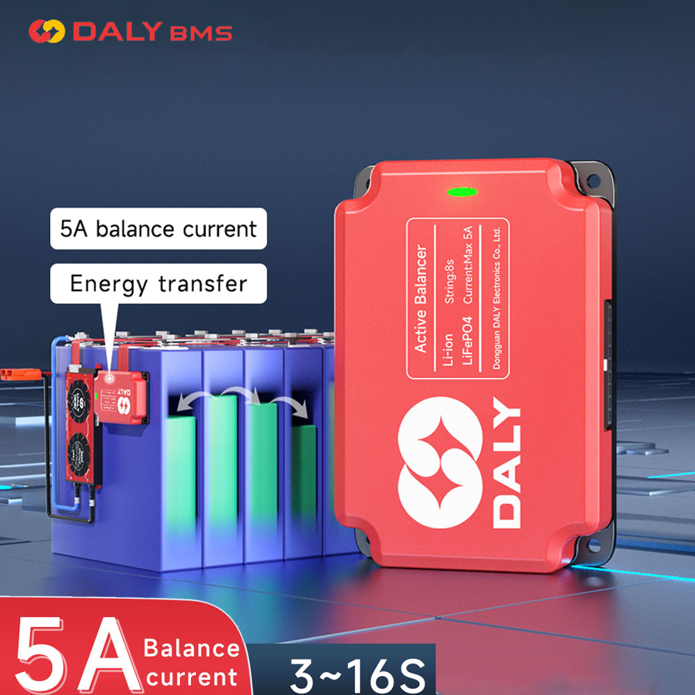 Daly BMS 5A équilibreur actif équilibreur actif Lifepo4 3S 4S 6S 7S 8S 12S 13S 14S 15S 16S pour accessoires de Batterie Batterie au Lithium
