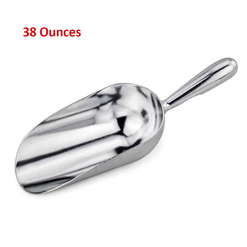 1Pcs Bar Ijsschep Roestvrij Staal Voedsel Meel Candy Scoop Spice Schop Bar Keuken Koken Tool Gedroogd Fruit Scoop: 12x30.8cm