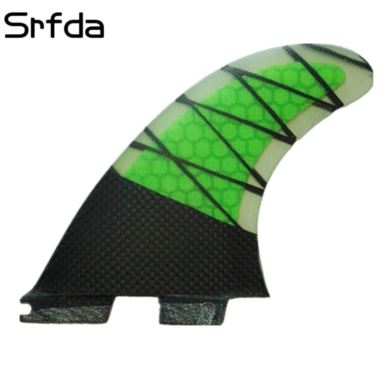 srfda FCS II fins with fiberglass honey comb material for surfing SURFBOARD FINS THRUSTER SET BLUE FCS 2