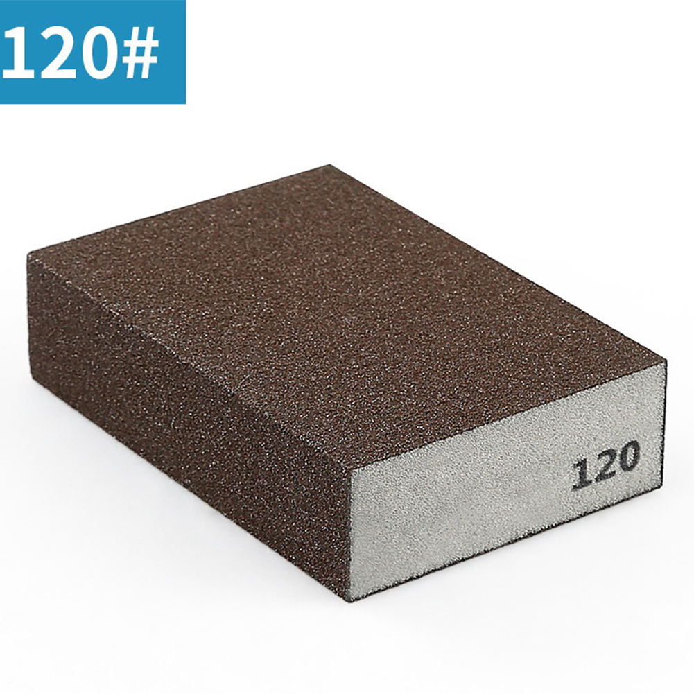 Schleifschwamm, Körnung 60, 80, 100, 120, 180, 240, 320, Wandschleifschwamm, Sandblock, Schleifpapier, Modellfarbe, polierter Sandstein: Silber