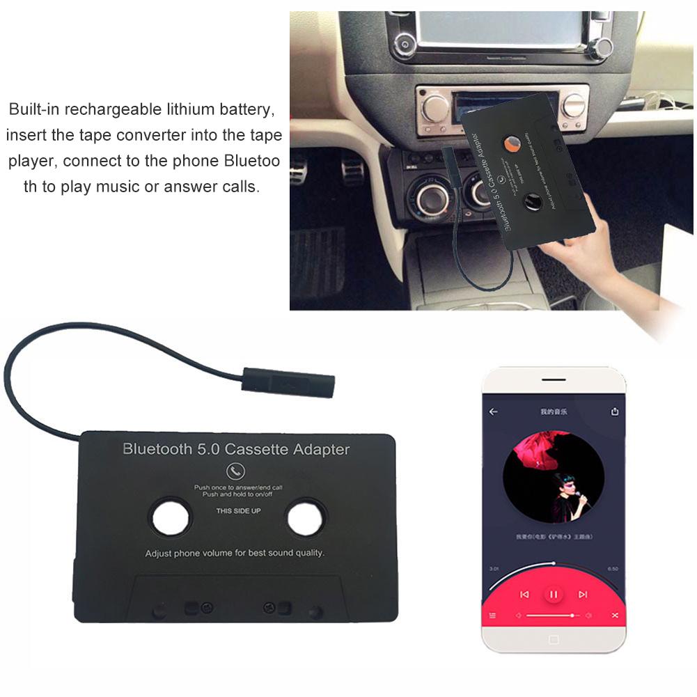 Cassette Aux Adapter Auto Cassette Cassette Mp3 Speler Converter Ondersteuning Bluetooth + EDR Beantwoorden/bellen Voor AAC, MP3, SBC, Stereo