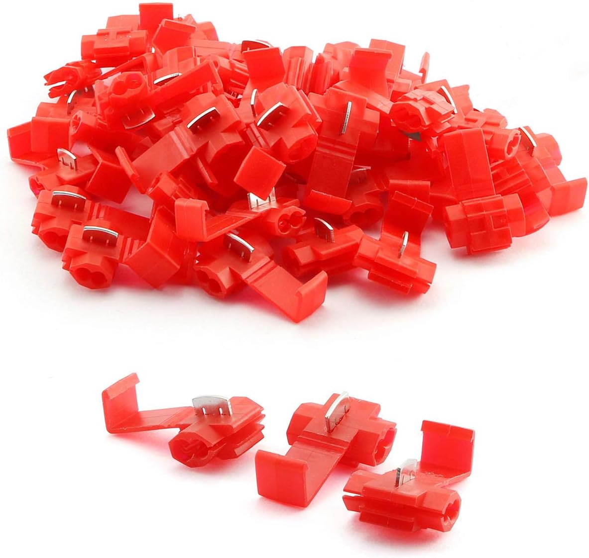 50 Stuks Draad Kabel Connectors Scotch Lock Elektrische Quick Splice Terminals Crimp Niet-destructief Zonder Breken Lijn AWG 22-18: Donkergrijs