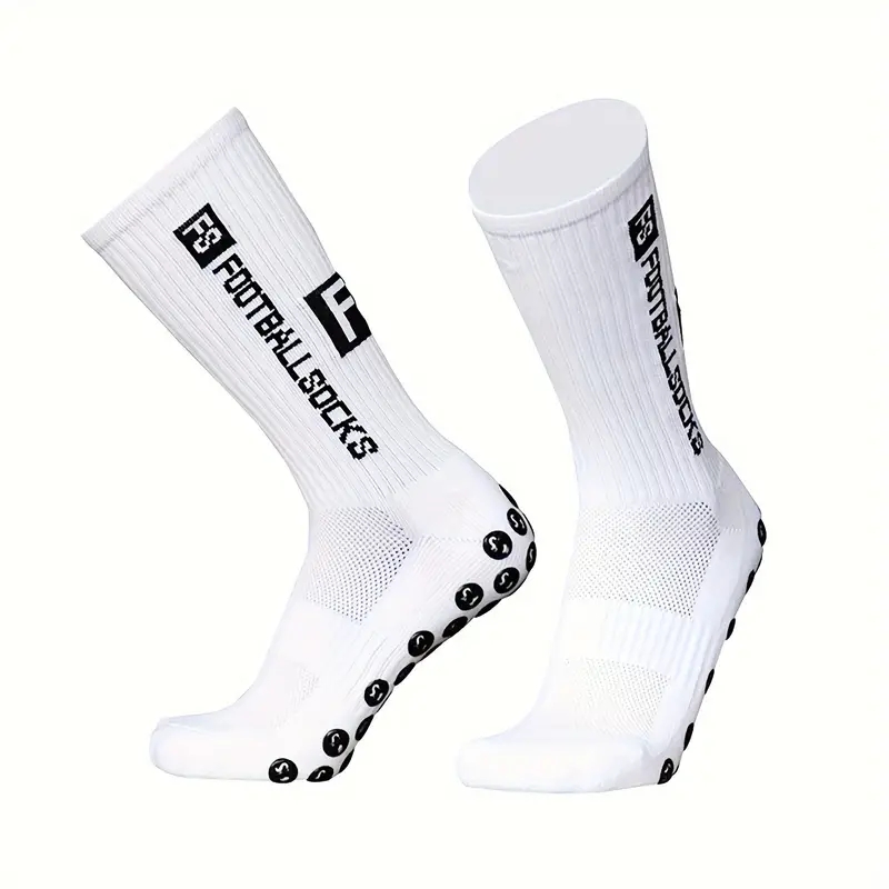 5 Paar rutschfeste Fußballsocken, atmungsaktiv, verschleißfest, Outdoor-Sportsocken für Fußball, Rugby, Basketball, Laufen