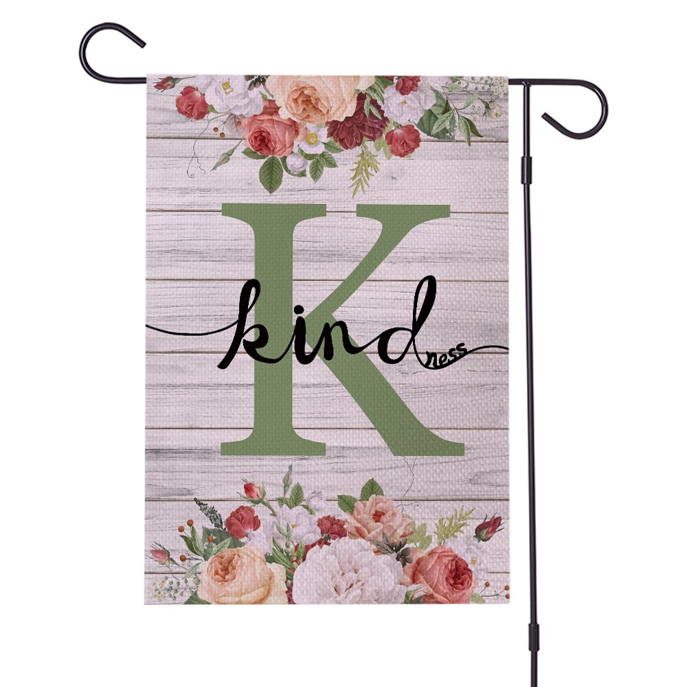 Banderas de jardín de doble cara, 30x45cm, serie de letras, cartel de lino, pancarta de , banderas, accesorios de decoración para Festival DIY