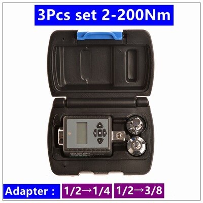 Electronic Digital Display Torquemeter Adjustable Torque Meter 0.3-30Nm 2-200Nm 10-200Nm 17-340NM 60-1000Nm: 2-200NM And Adapter