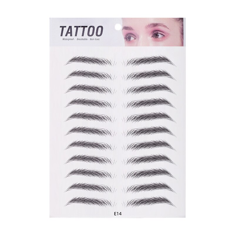 3d øjenbryn klistermærke bionisk bryn semi-permanent vandoverførsel vandtæt tatovering øjenbryn broderi øjenbryn patch makeup værktøjer: 15