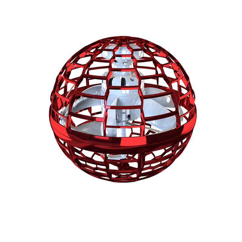 Boomerang-Spinner con trucos sin fin, juguete volador con luz Rgb, OVNI, Drones operados a mano, de Navidad, juguete para niños y adultos: RED