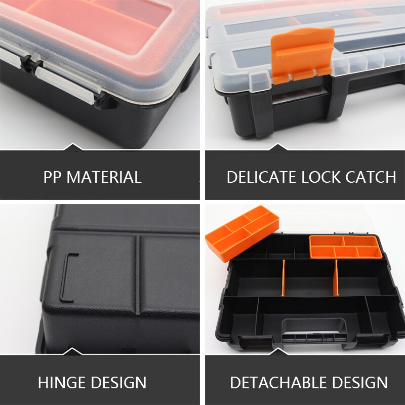 Multifunction Screw Parts Large Storage Box Maintenance Electrician Tool Box Hardware Car Repair Anti-fall Box Accessory