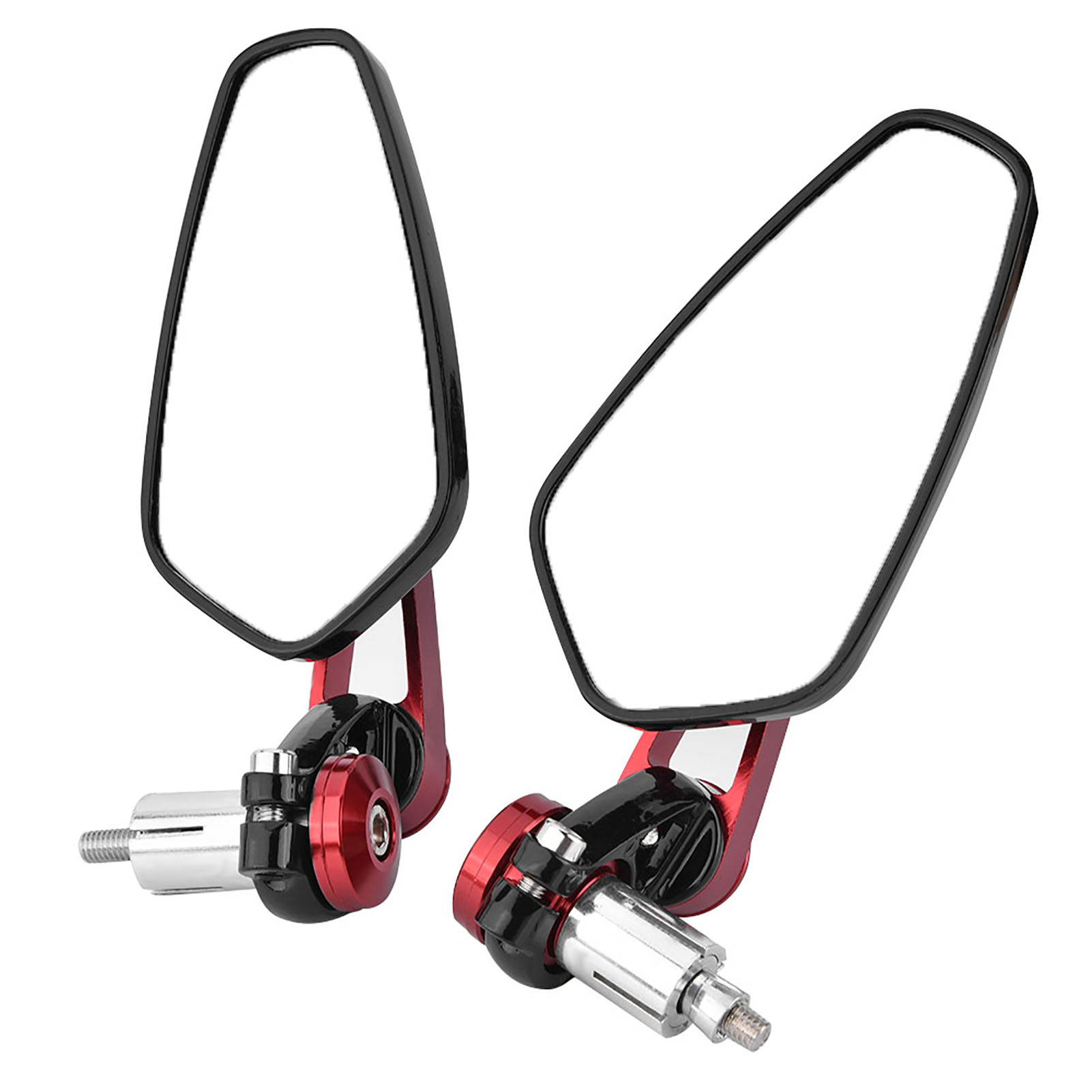 Universele Motorfiets Aluminium 7/8 "22Mm Bar Kant Achteruitkijkspiegels Rood En Blauw