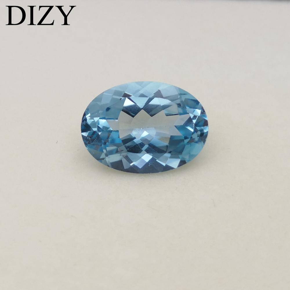 DIZY Sky Blue Topaz Ovale Gefacetteerde Cut 13*18mm 14.5Cts Natuurlijke Losse Edelsteen Voor Zilver en Goud diy sieraden Montage