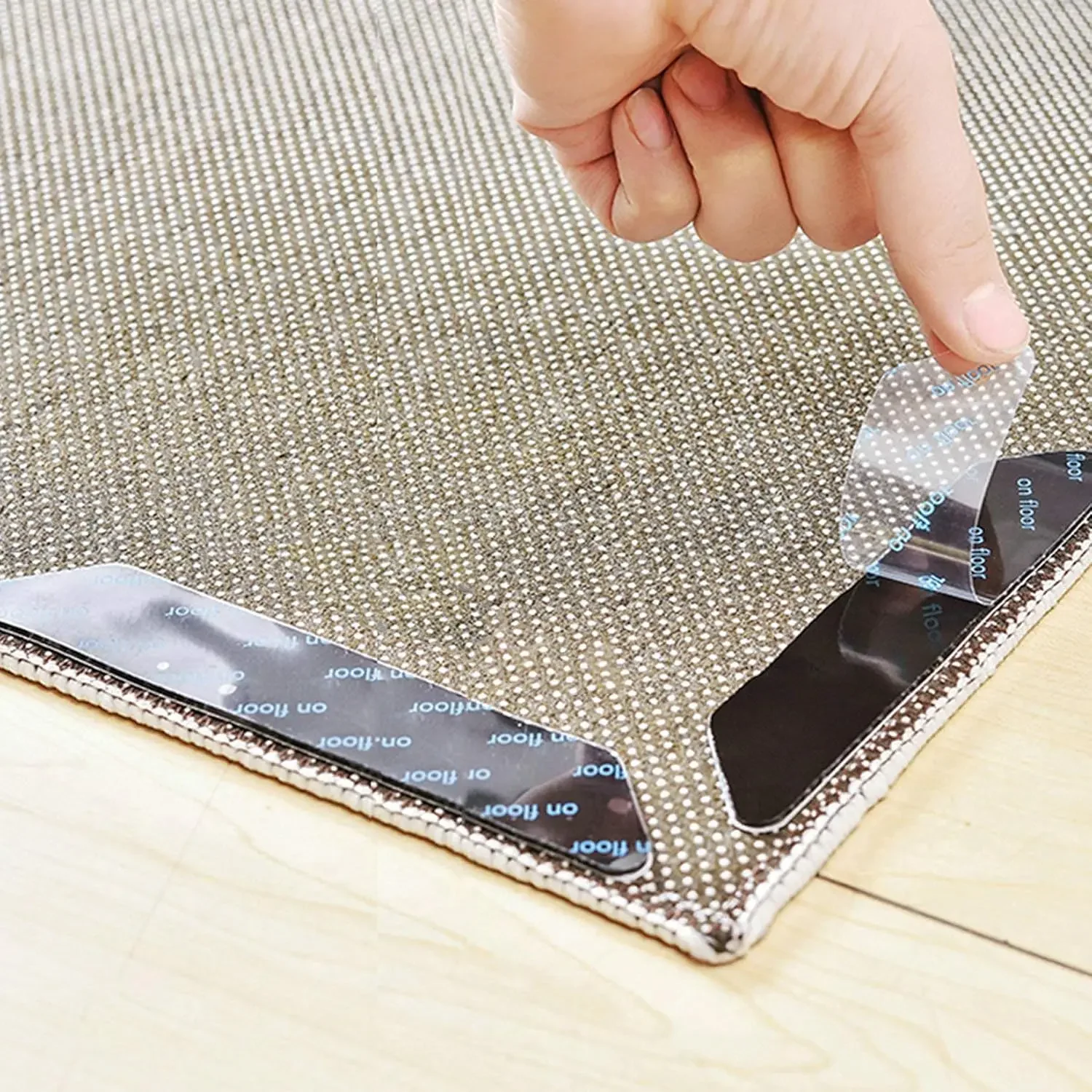 Anti Slip Teppich Band Teppich Aufkleber Wiederverwendbare Selbst-klebe Anti Curling Feste Teppich Patch Matte Band Greifer Ecke Pad