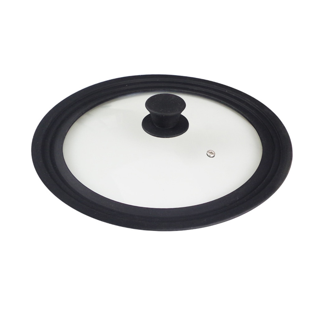 Universal Lid for Pots Pans Tempered Glass with Heat Resistant Silicone Rim Cooking Pot Lid Fits 26CM 28CM 30CM Cookware