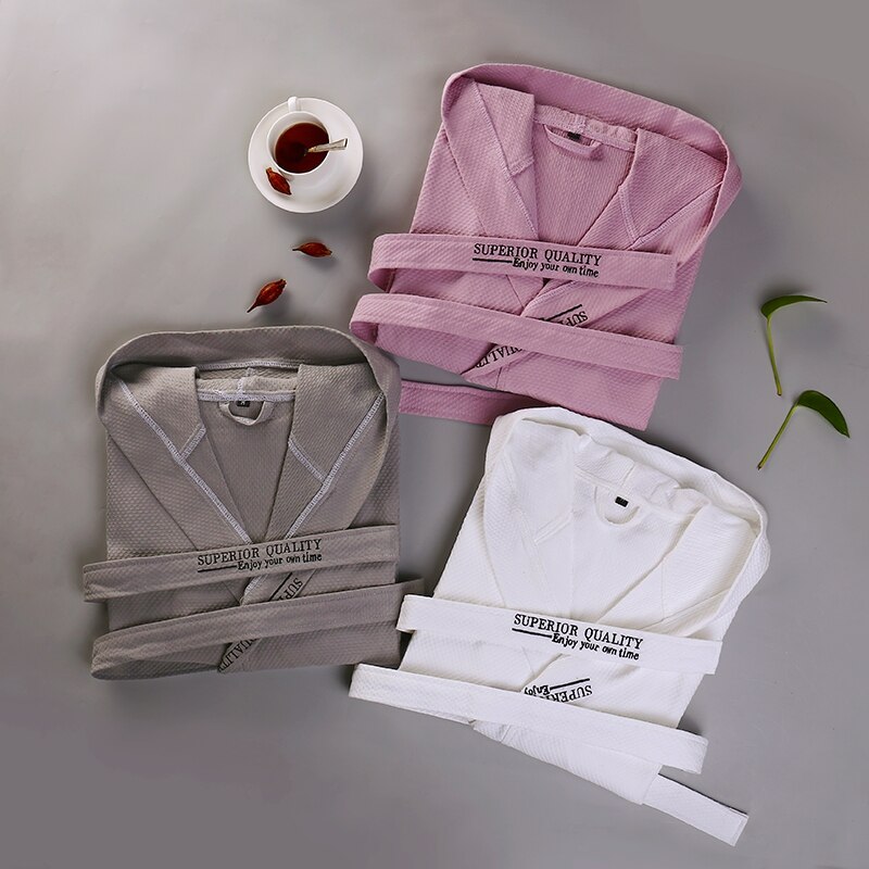 Puuvillainen vohvelikuvioinen kylpytakki miehille #39 hupullinen morsiusneitojen miesten kylpytakki morsian mies kimono ohut narukylpytakki pariskunnalle löysä koti