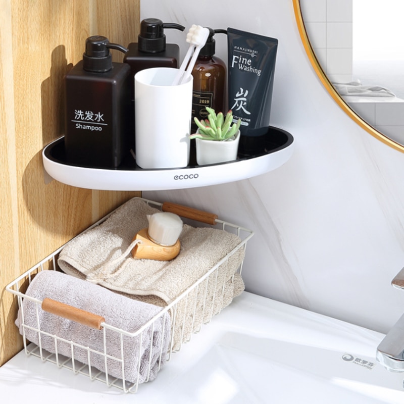 GESEW-estante de almacenamiento esquinero para baño, estantes de almacenamiento multifunción, organizador drenable para el hogar, accesorios de baño