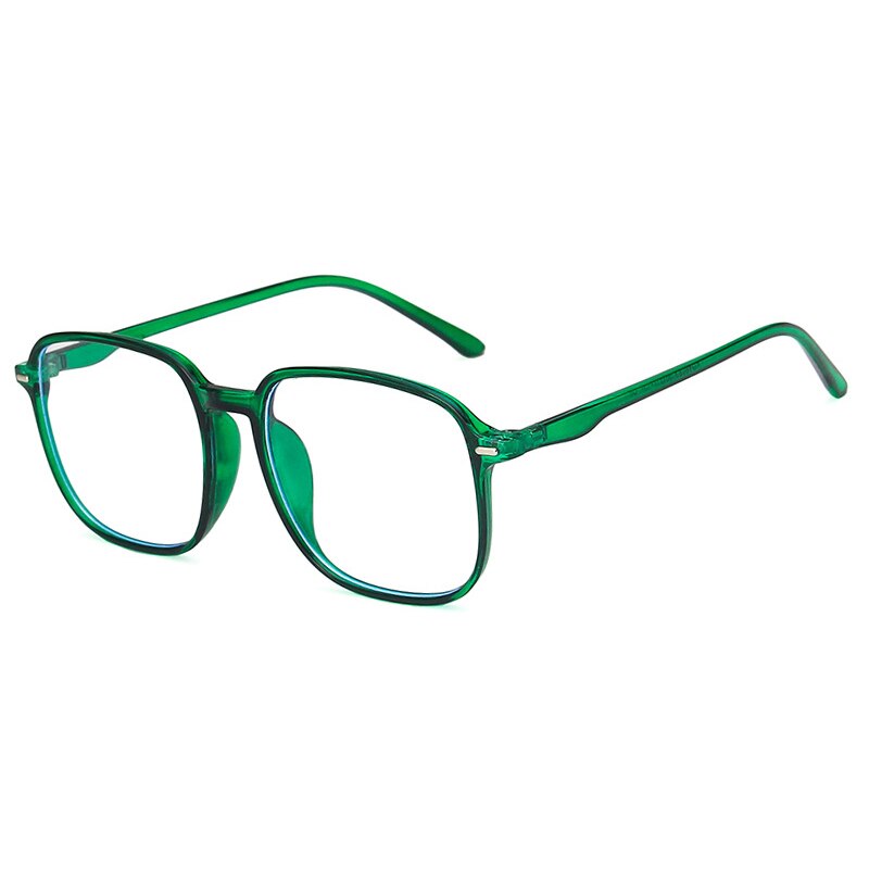 Firkantede anti-blåt lys blokerende briller ramme mænd og kvinder computerspil beskyttelsesbriller briller optisk brille ramme: Grøn