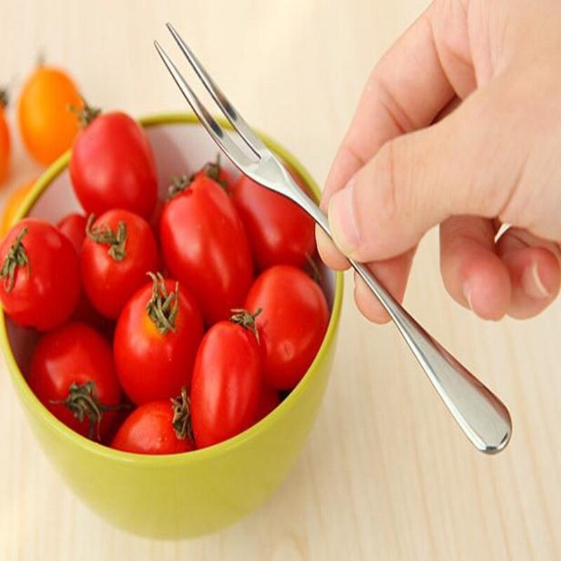 13 x 1.2cm rustfritt stål vest servise fruktgaffel skilt liten gaffel kake dessert fruktgaffel kjøkkentilbehør 1/2/3/4 stk.