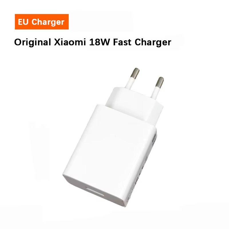 Xiaomi 18W EU QC 3,0 adaptador de cargador rápido para Redmi Note 9 cargador para Redmi Note 6 7 8 Pro Cable Usb POCO M3 9A 10A 12: CH