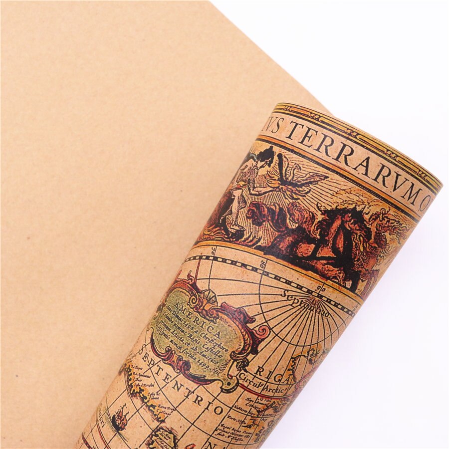 Columbus vintage søkort plakat retro plakat kraftpapir wallsticker bar cafe stue boligindretning 45.5 x 31.5cm
