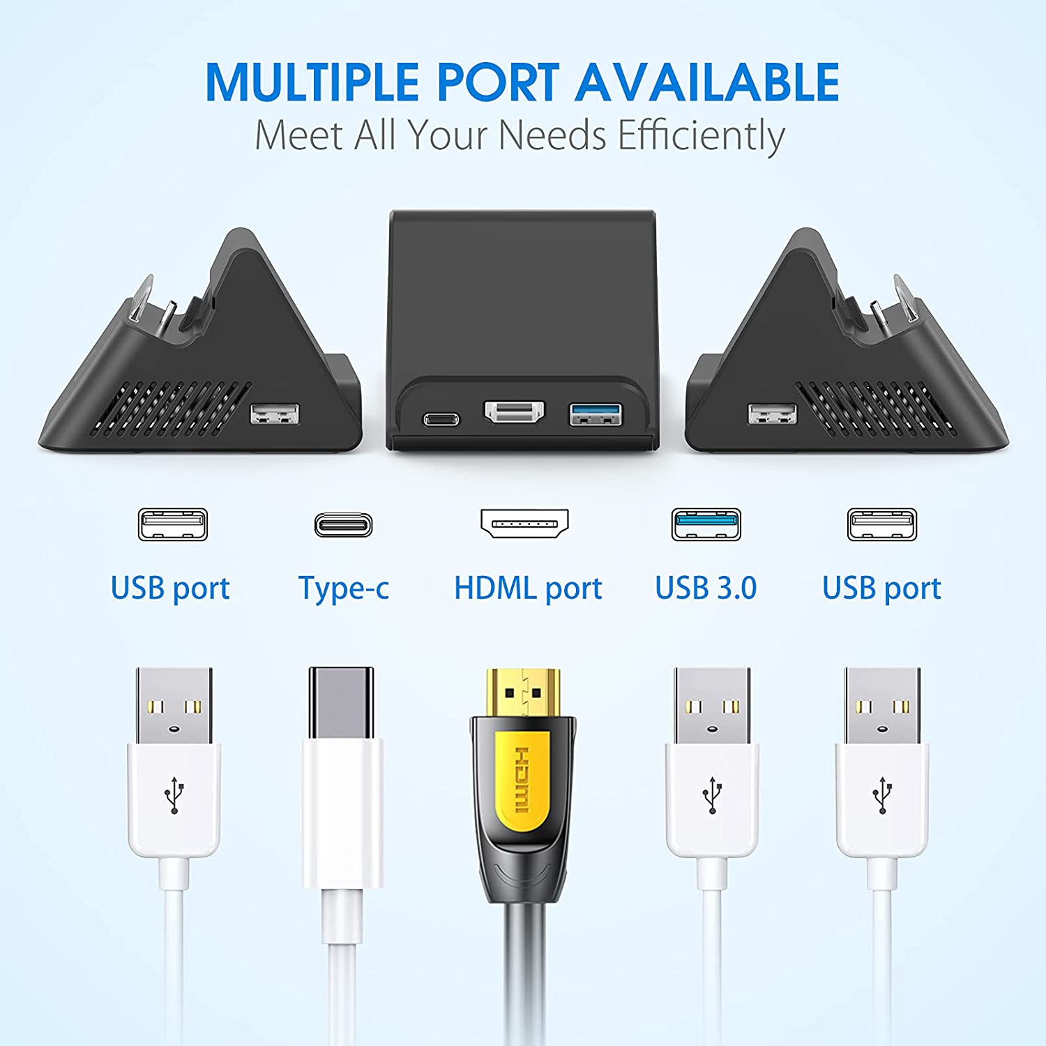 HEYSTOP Switch Docking Station for Nintendo Switch / Switch OLED Charger, Switch Dock Portable Charging Station for Nintendo