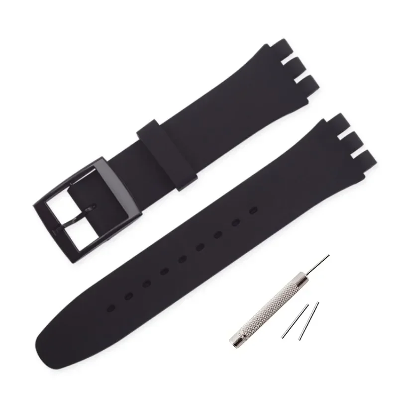 Bracelet de rechange en silicone pour montre Swatch, bracelet en caoutchouc coloré, accessoires pour hommes et femmes avec outil, 17mm, 19mm, 20mm, 16mm: BEIGE / 20mm